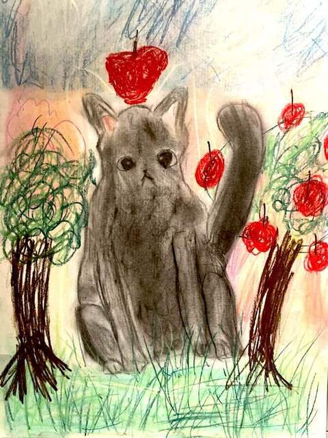 構成着彩 萌々夏作 中3: あかねこ絵画教室（アトリエジェネシス